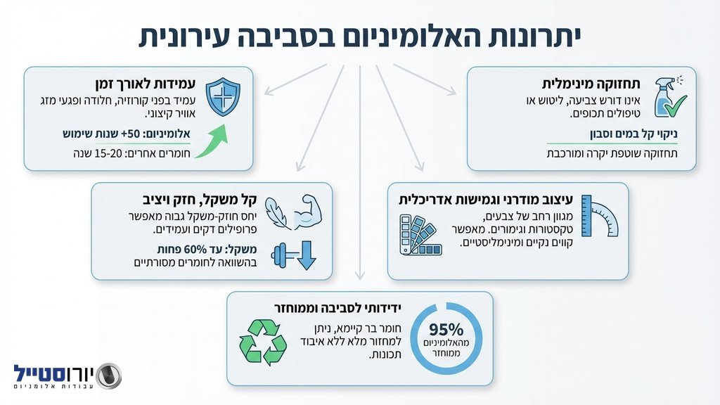 מעקה אלומיניום מודרני במרפסת תל אביבית